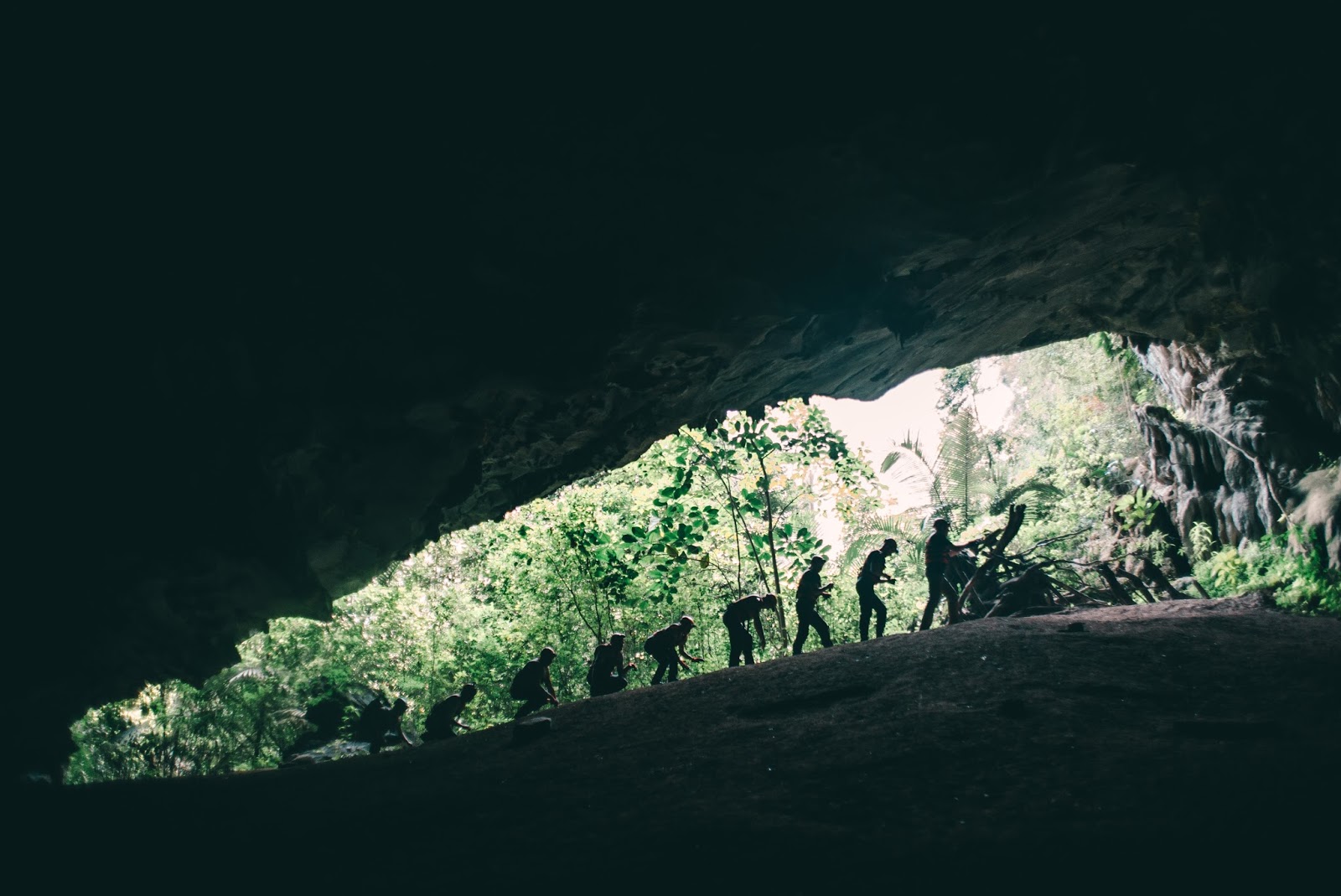 Descending into the pitch black caves of Tu Lan
