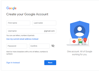 how to create gmail account in hindi
