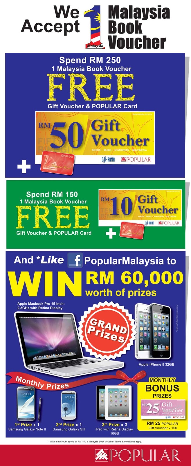 Kinokuniya Borders Mph Popular Bookstore Deals For 1malaysia Book Vouchers 2013 Baucar Buku 1malaysia Bb1m 2 0