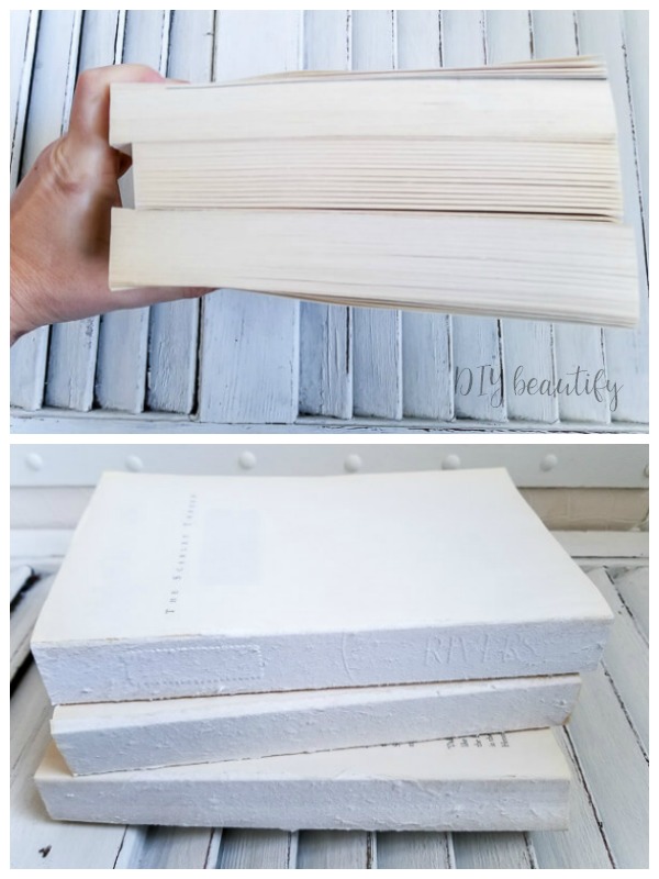 Deconstructed Books With Stamped Words Diy Beautify Creating