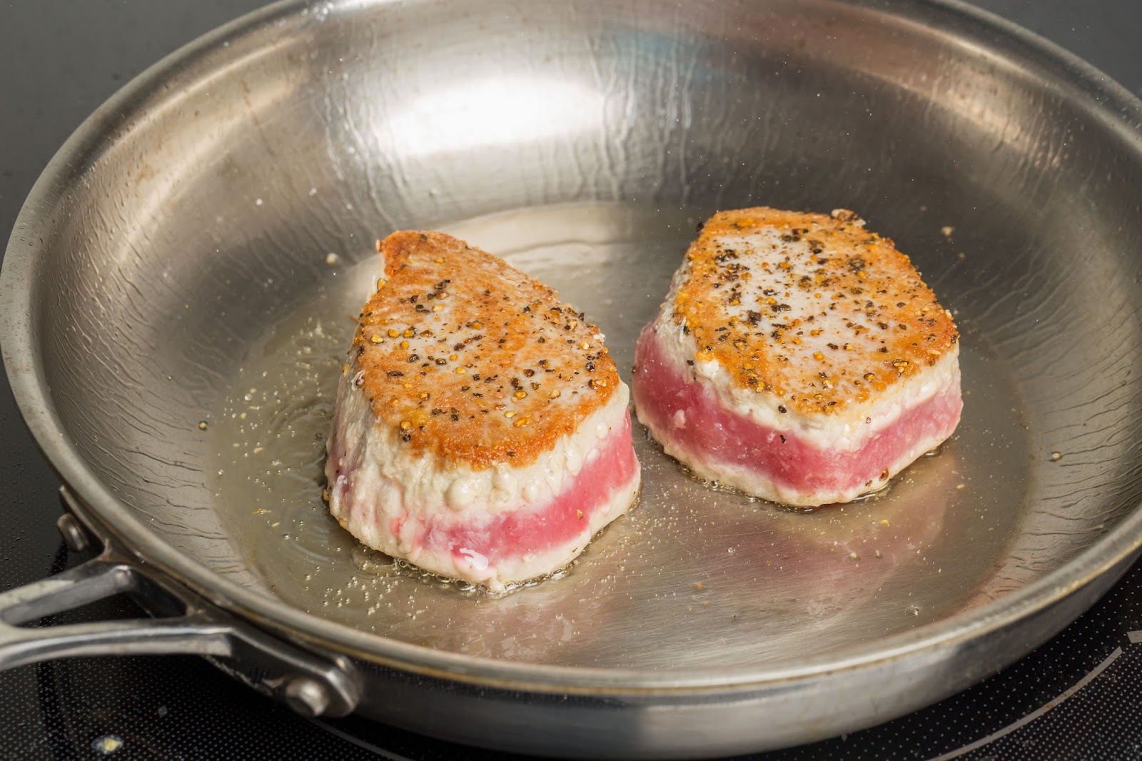Seared Tuna Medallions and Black Bean Salsa