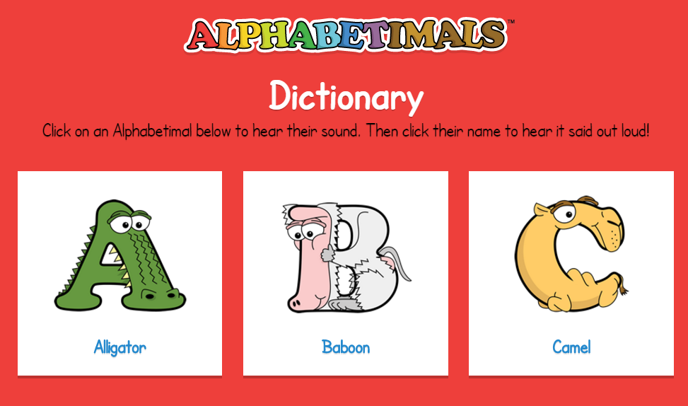 Free Technology for Teachers: Alphabetimals - A Dictionary of Animal Sounds