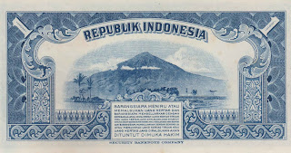 1 rupiah pemandangan alam belakang