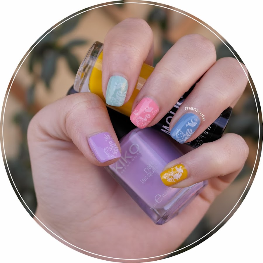 Nail art primavera tonos pastel