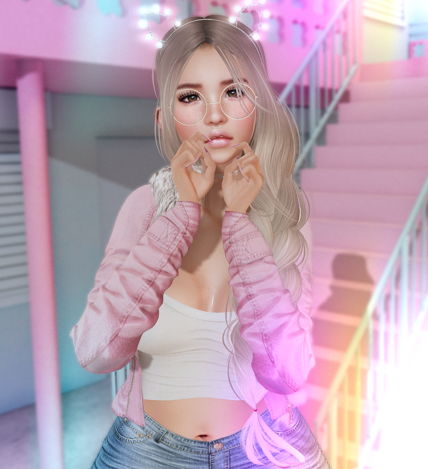 93♥ ♥cats Eyes And Thighs♥ { Pixel Fashion }