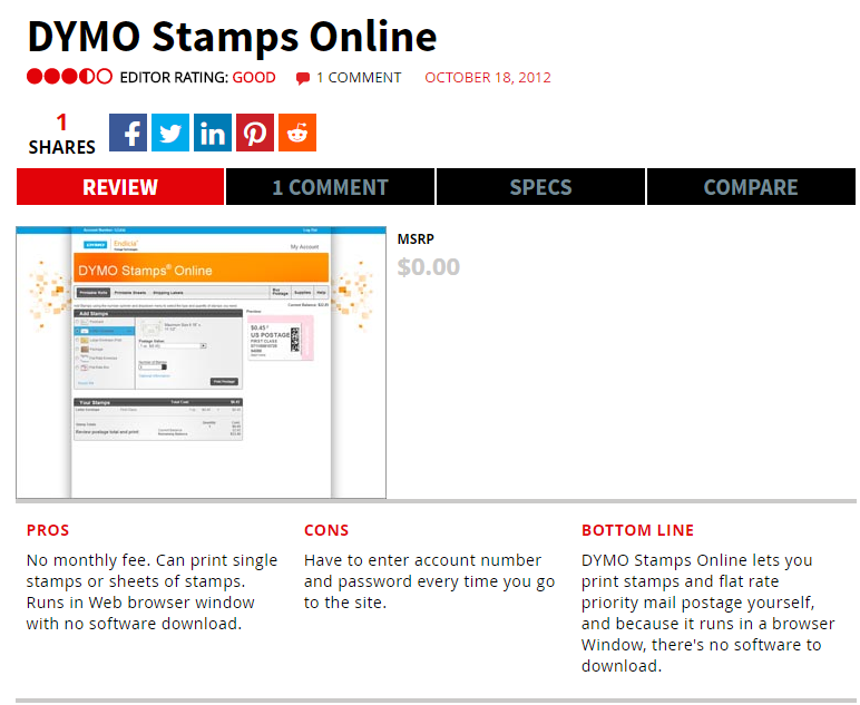 Jan David Narkiewicz (Developer) Example of my work DYMO Stamps Online