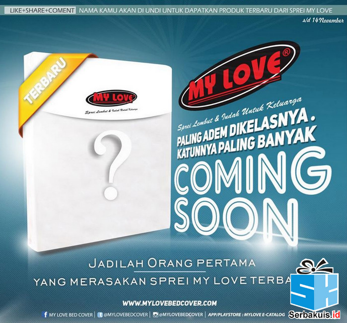 Kuis My Love Coming Soon Berhadiah Produk Sprei Terbaru