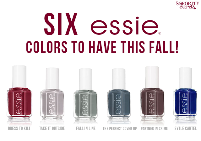 The Sorority Secrets: 6 Essie colors to have this Fall!