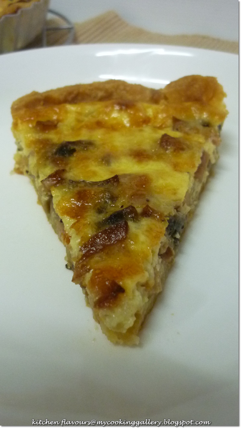 kitchen flavours Mushroom and Shallot Quiche