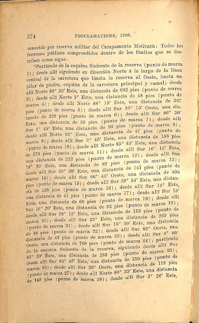 Proclamation 8 series of 1909 in Spanish.