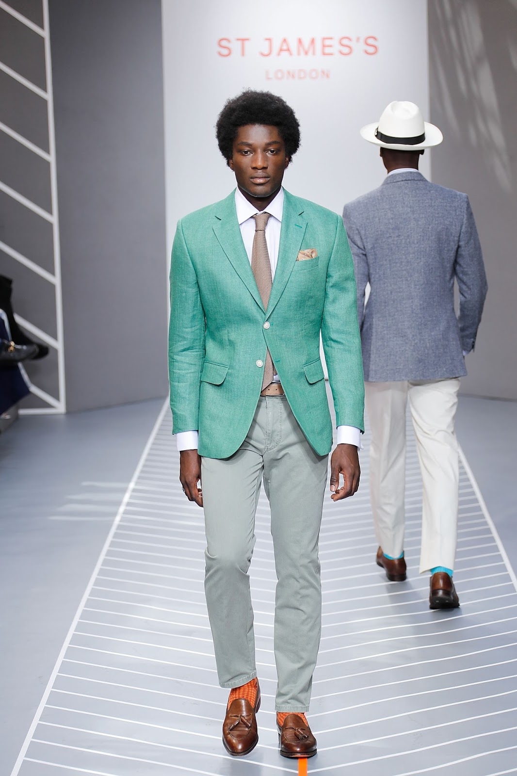 London Fashion Week Men's on Jermyn Street St James's London Grey Fox