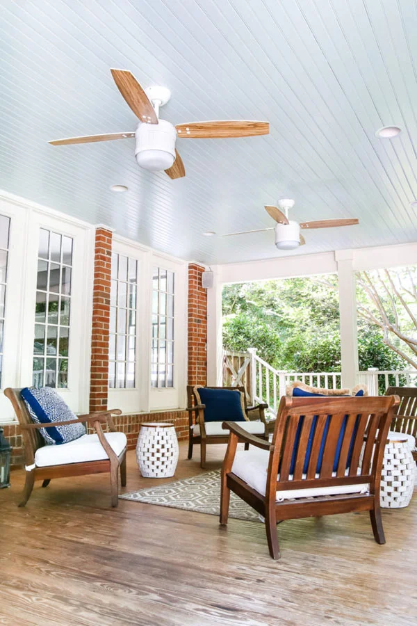 5 Beautiful examples of haint blue porch ceilings.