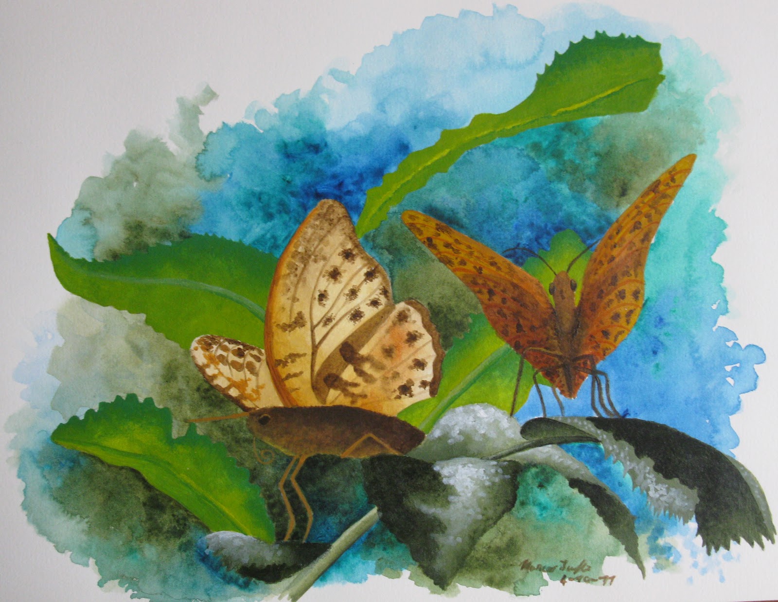Natura e pittura: Farfalle