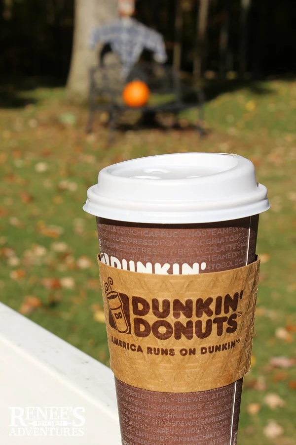 Best Salted Caramel Latte - Dunkin' Donuts beverage served hot or cold perfect Fall flavor | Renee's Kitchen Adventures review