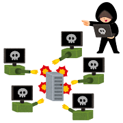 DDoS攻撃のイラスト