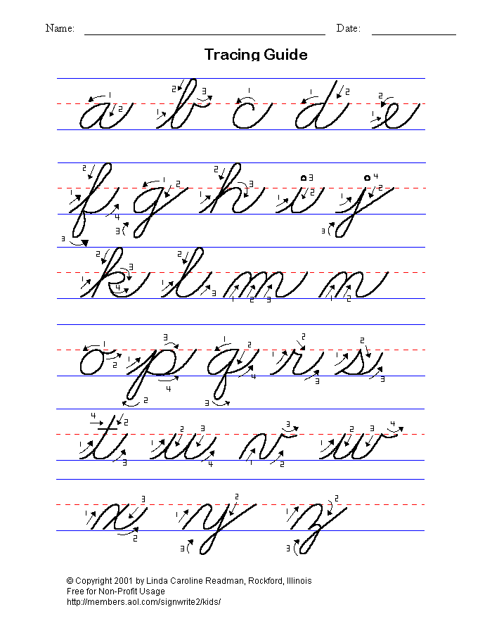 Cursive Handwriting Letters  Hand Writing