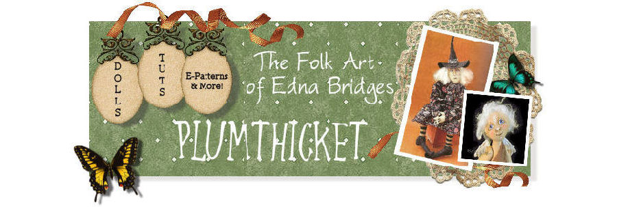 Plum Thicket Primitive Folk Art Dolls and EPatterns by Edna Bridges