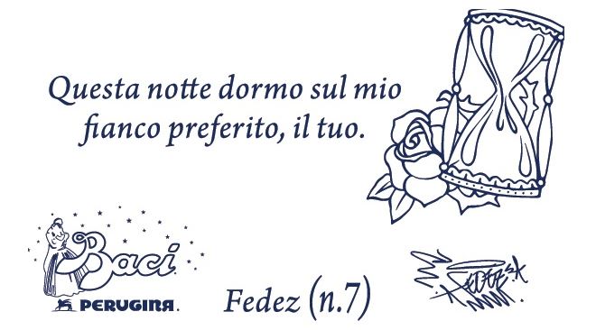 Golden Backstage Le Frasi E I Tatuaggi Di Fedez Sui Cartigli Dei Baci Perugina