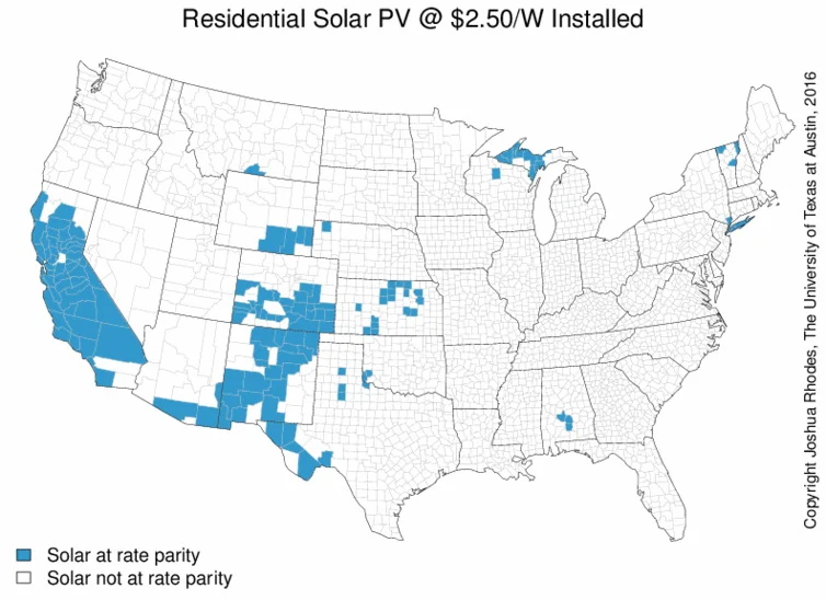 When will rooftop solar be cheaper than the grid?
