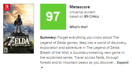 TIL: You need to score at least a 91 at metacritic to be a Top 10 Zelda  Game! : r/zelda