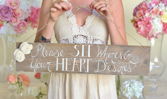 diy rustic wedding sign