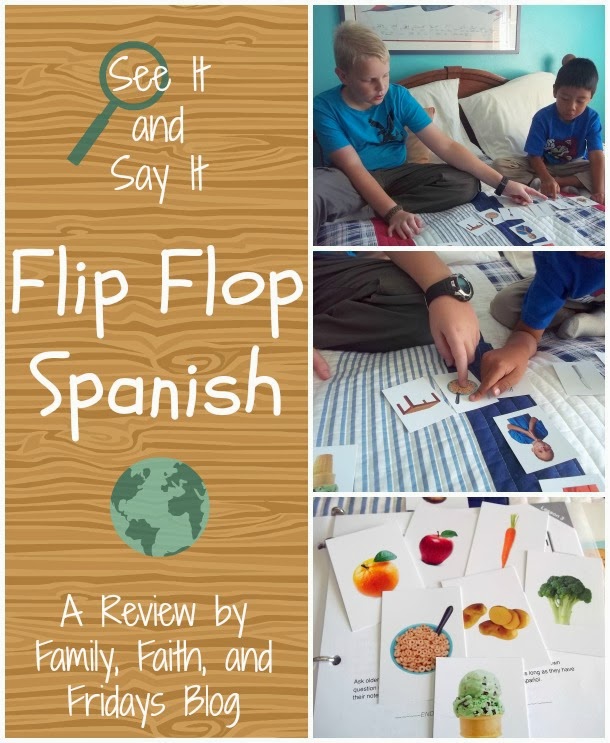 Family, Faith, and Fridays TOS CREW Review Flip Flop Spanish