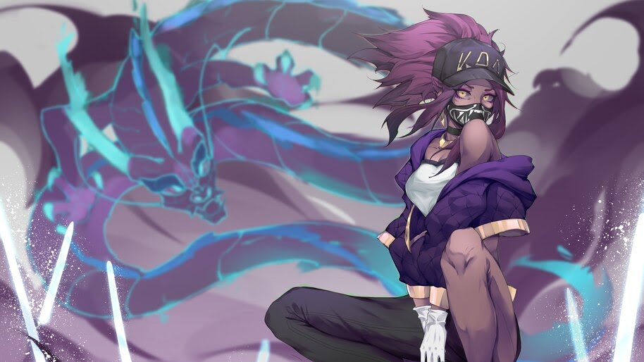 K/DA, Akali, LoL, 4K, #7.312
