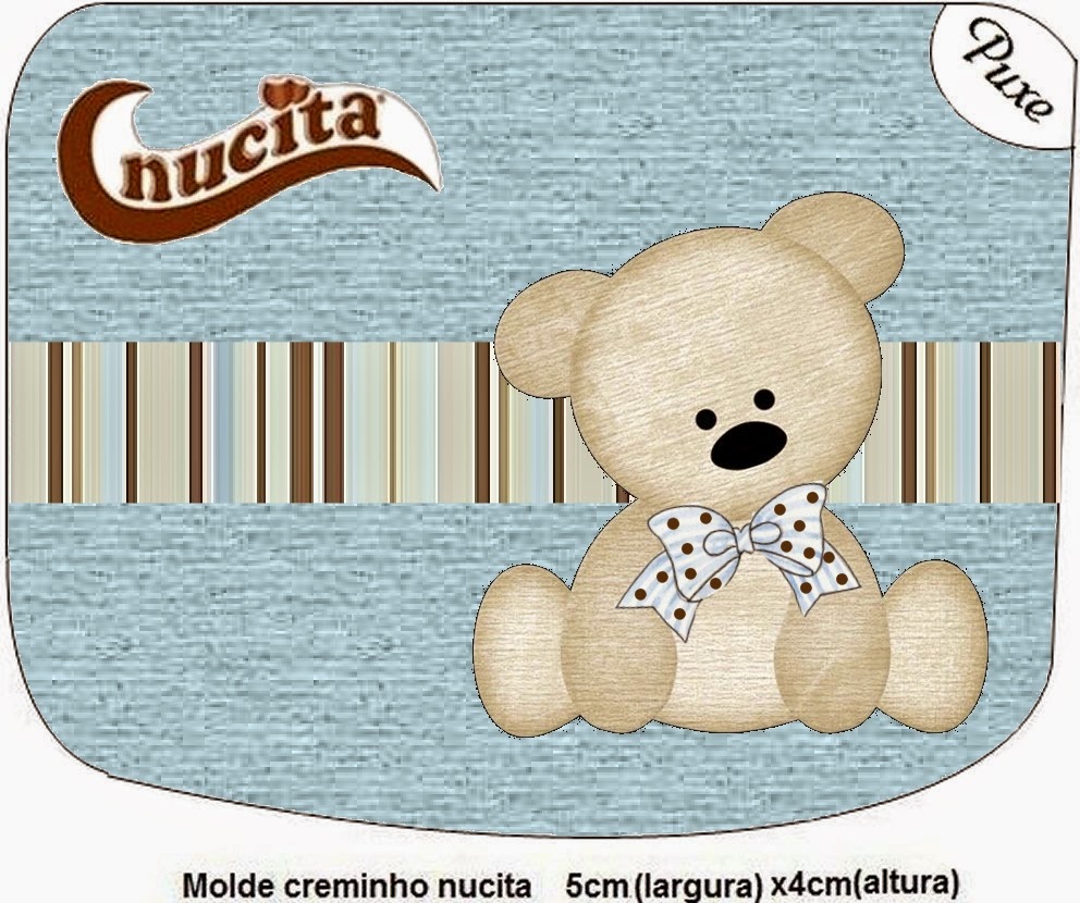 Teddy Bear Family, Free Printable Nucita Labels.
