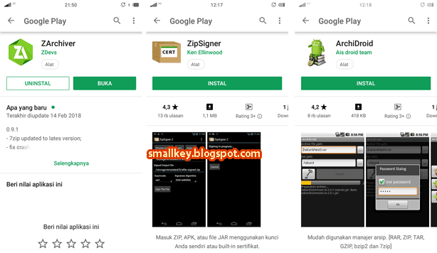 Aplikasi Zip Rar 7z Android Terbaik Gratis Tanpa Iklan Free No Ads Smallkey