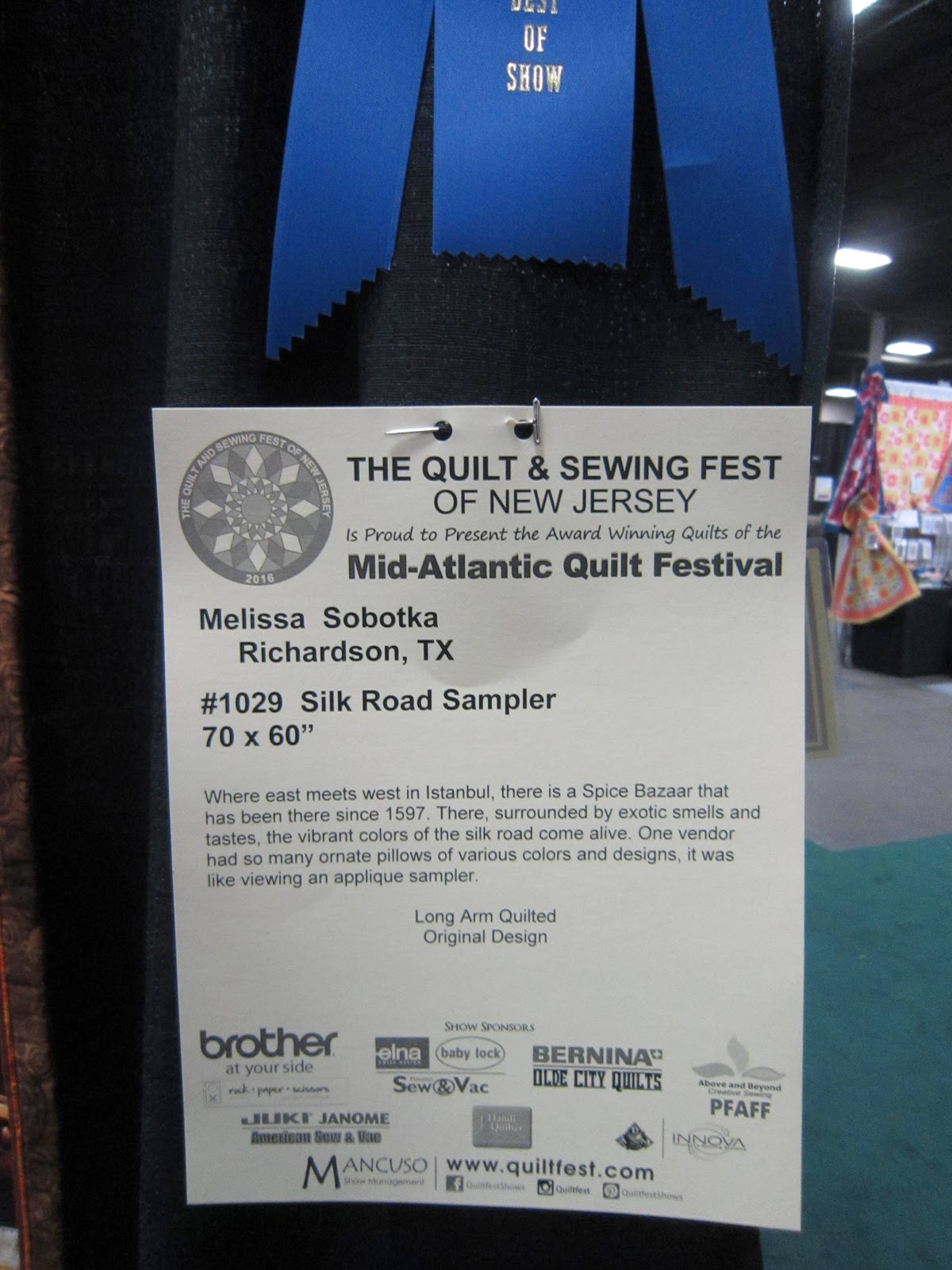 Quiltingartist NJ Quilt Fest and Update