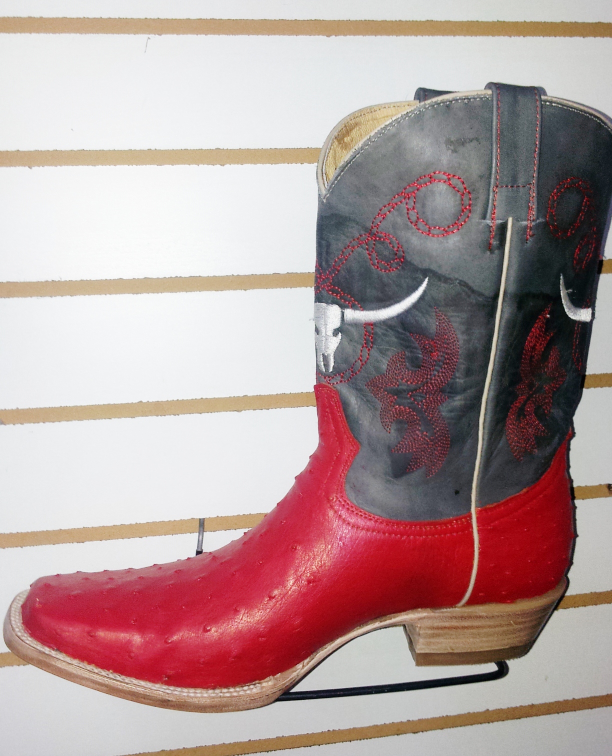 botas vaqueras rojas para mujer