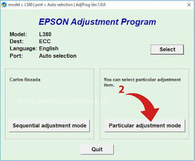 Download Epson L380 resetter, Free download restting tool, Epson Adjustment tool, Epson Printer L380 restter software free download