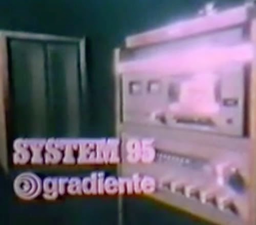 Campanha de lançamento do System 95 da Gradiente: imponente sistema de som para os lares de 1978.