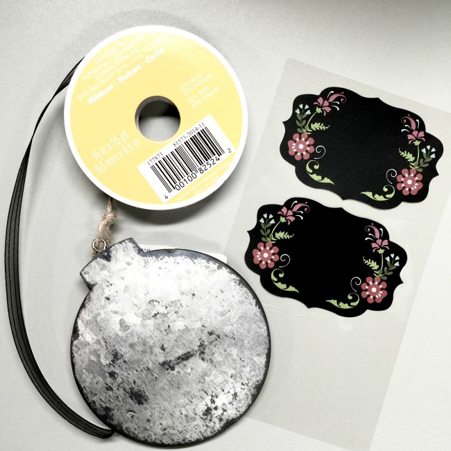 Galvanized Steel Chalkboard Ornaments