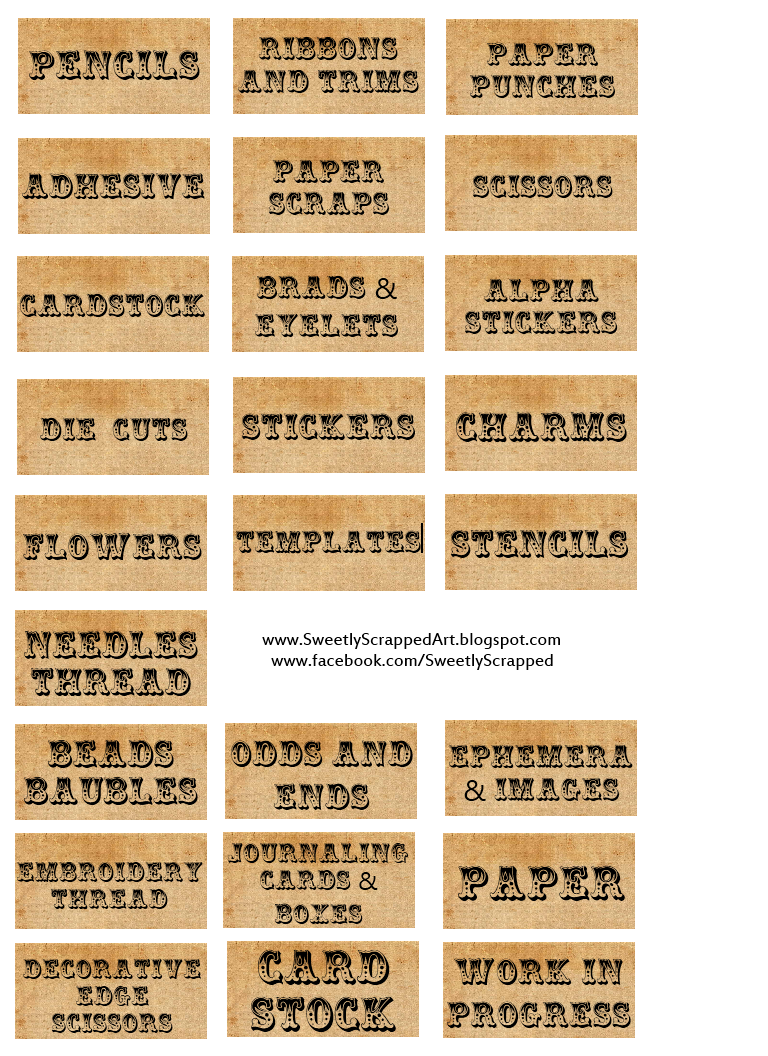 Printable Organization Labels