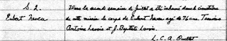Hubert Neveu 1853 burial record