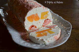 Bûche glacée clémentine et mangue © Popote et Nature Bûche glacée clémentine et mangue © Popote et Nature