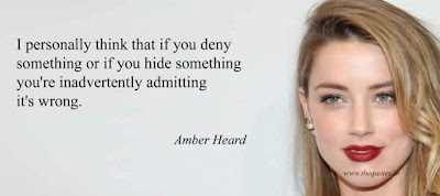 Amber heard Quotes about personality
