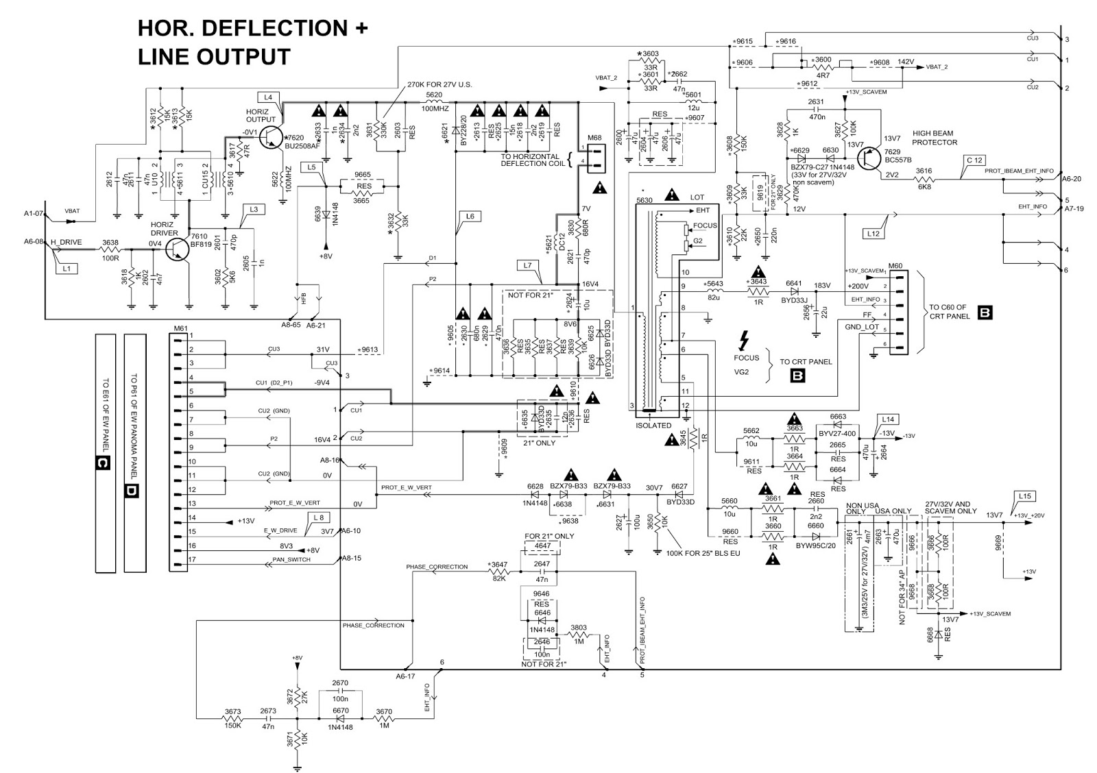 Electro help: PHILIPS - A8.0E - CHASSIS CTV - SCHEMATIC [CIRCUIT] DIAGRAMS