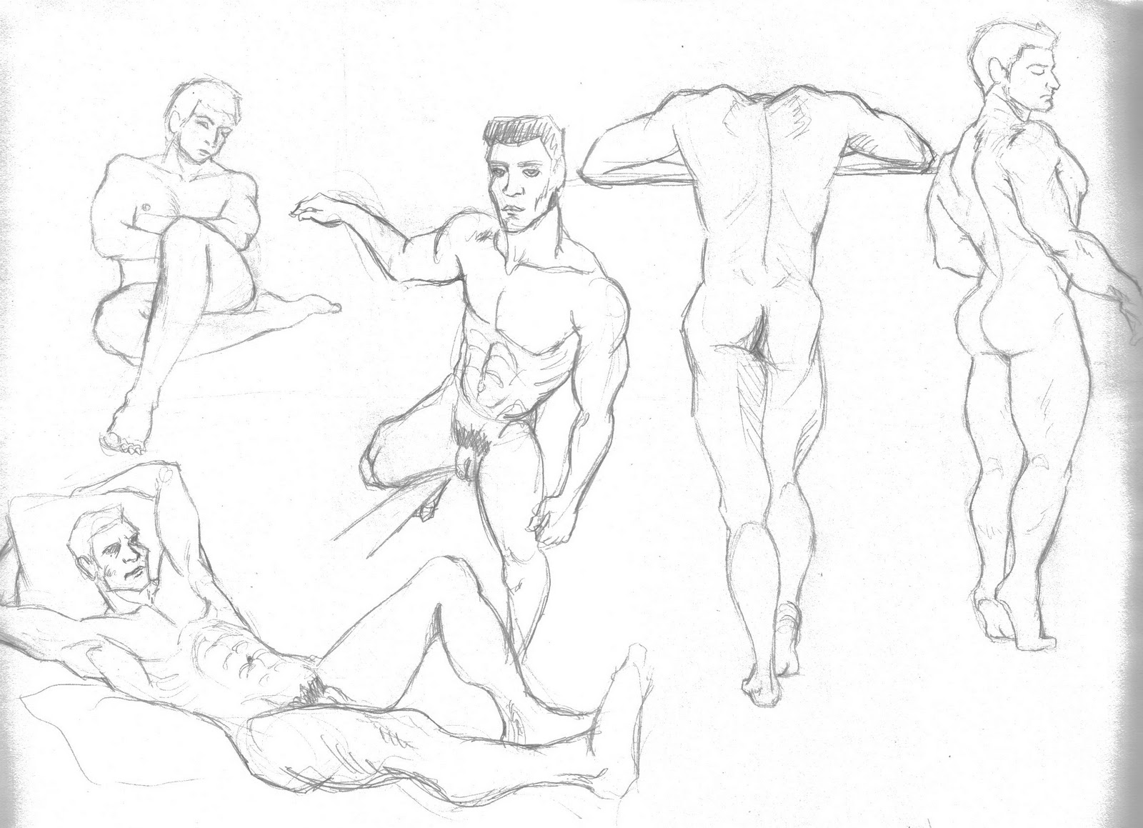 David Vázquez Guerrero: 9zeros: Dibujo ilustrativo (hombres desnudos)