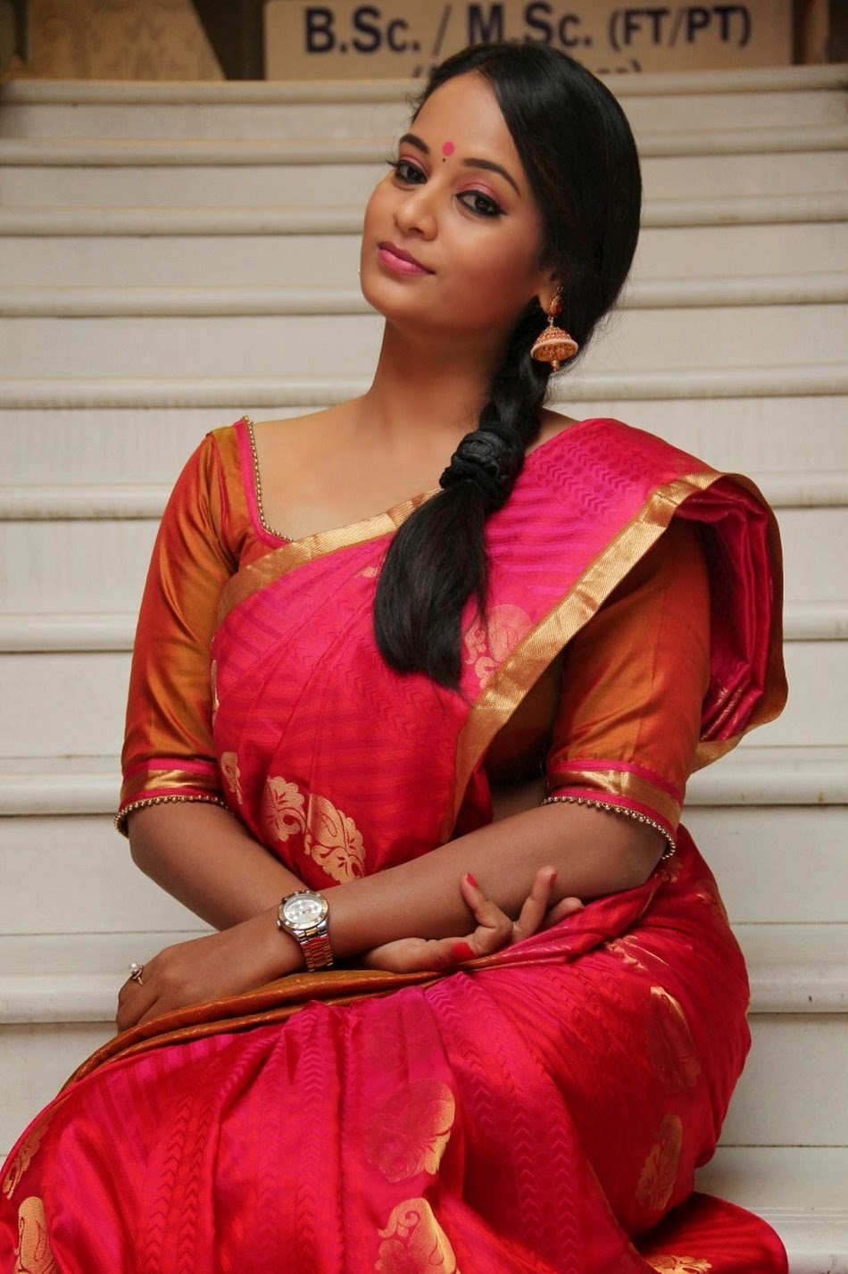 Beauty Galore HD : Busty And Hot Suja Varunee Red Saree Sexy Photos At ...