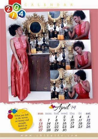 chika ike 2014 calendar photos