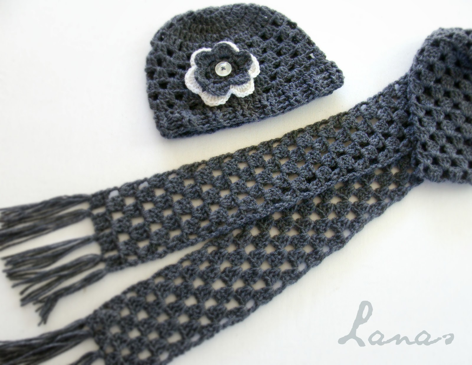 Lanas De Ana Granny Stripes Scarf Graphic Pattern lanas-de-ana-granny-stripes-scarf-graphic-pattern