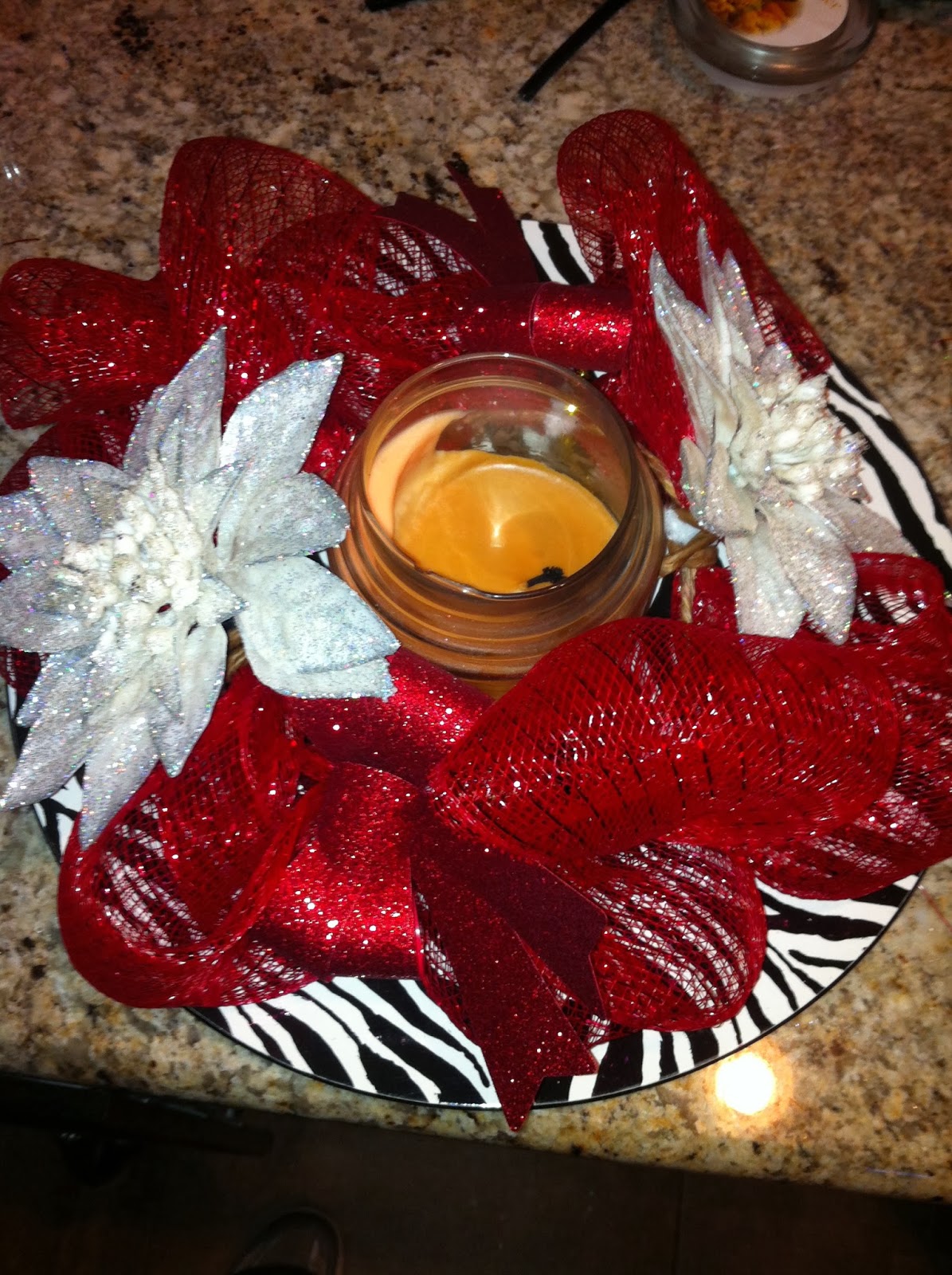 My Crafty World Deco Mesh Candle Ring