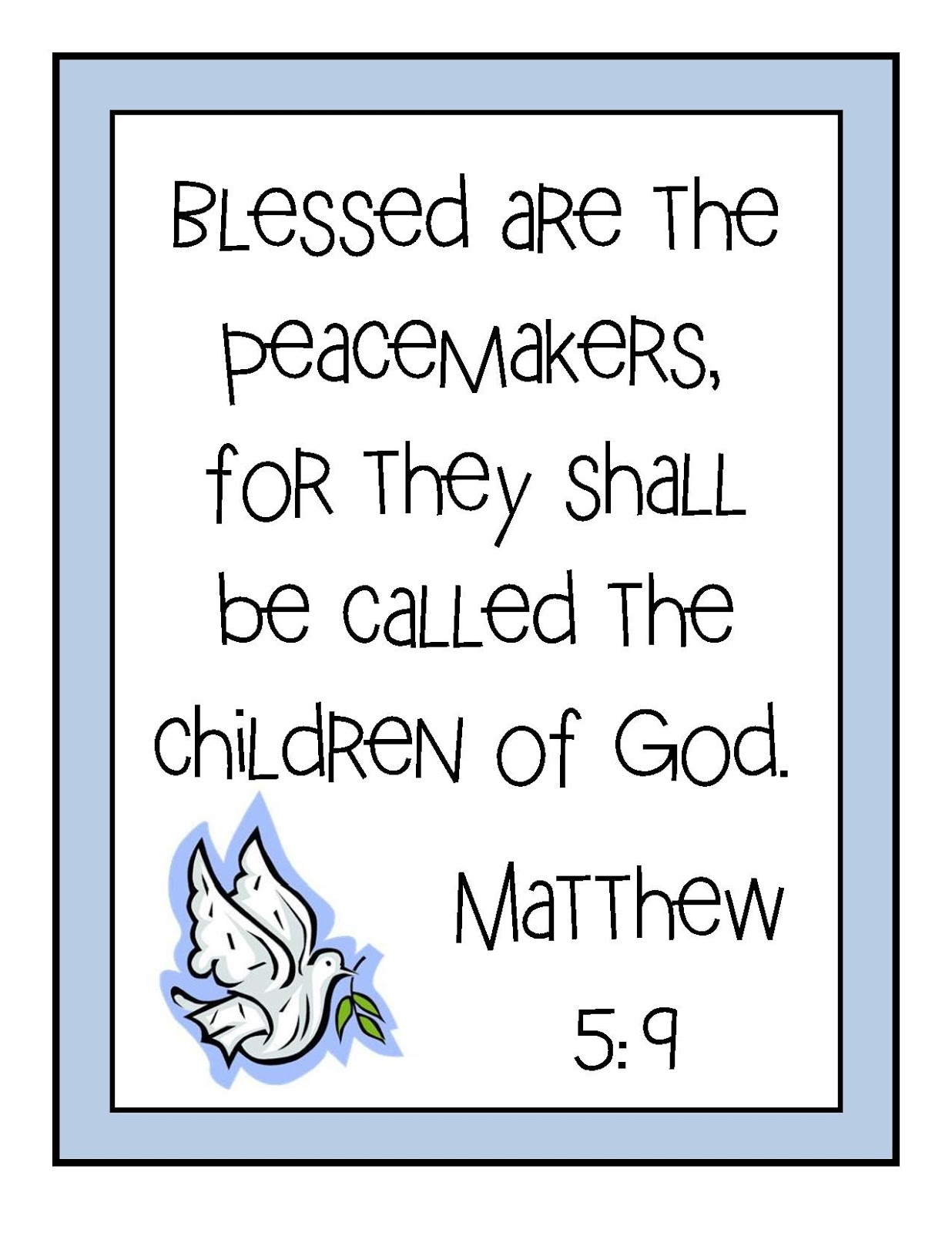 gwhizteacher: ID Badge Verse - Matthew 5:9
