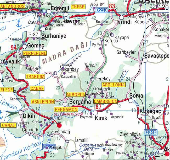 Turkey Tourist Maps: Bergama maps Turkey Tourist Maps: Bergama maps