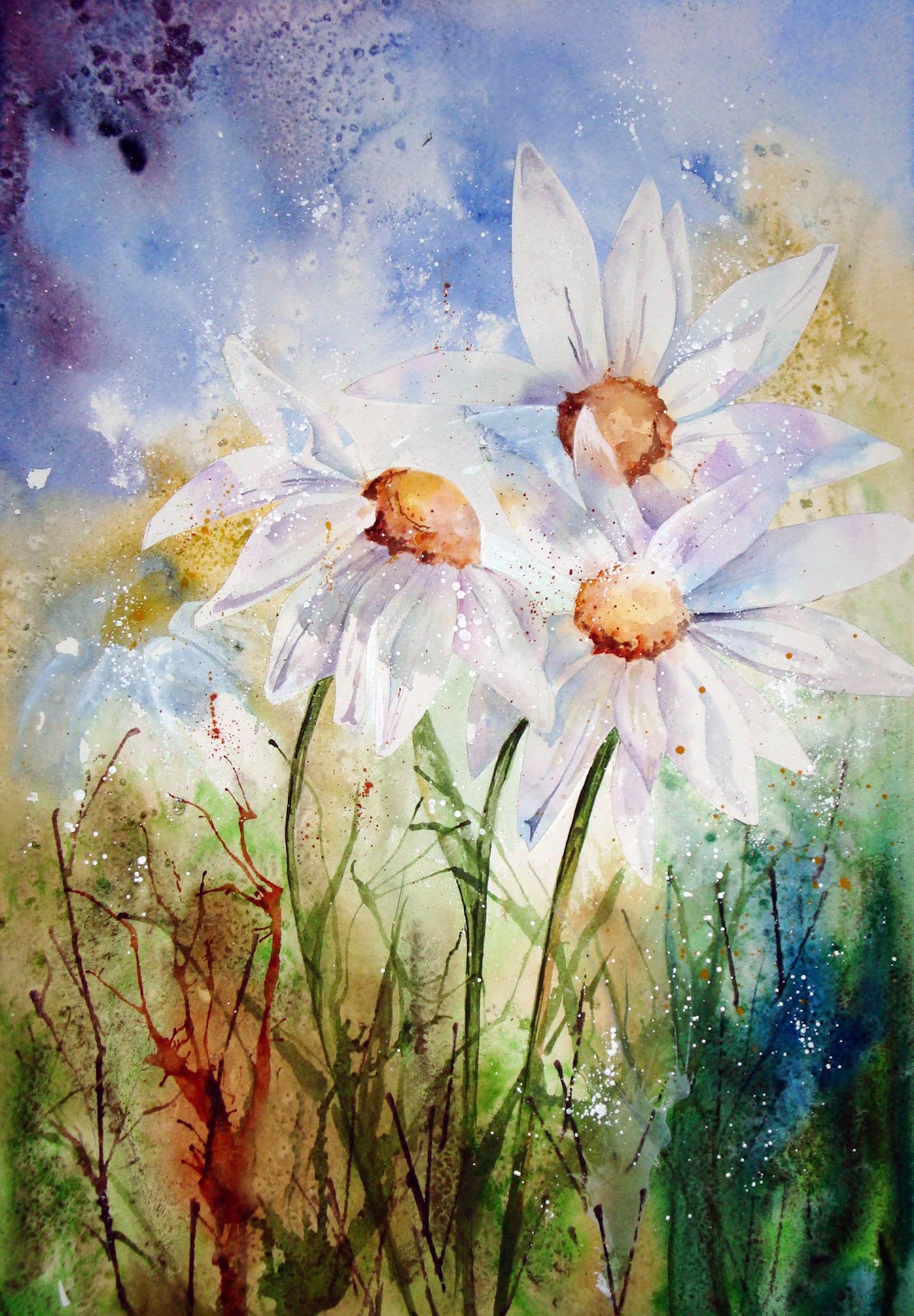 Watercolour Florals Mixed Media