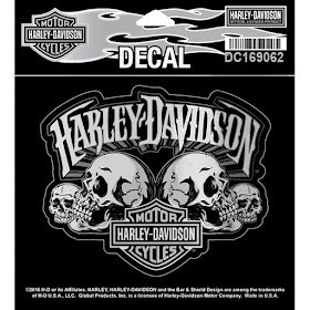 Decal "SKULL TEXT" Skull Bar+Shield *DC169062* Harley-Davidson Aufkleber 