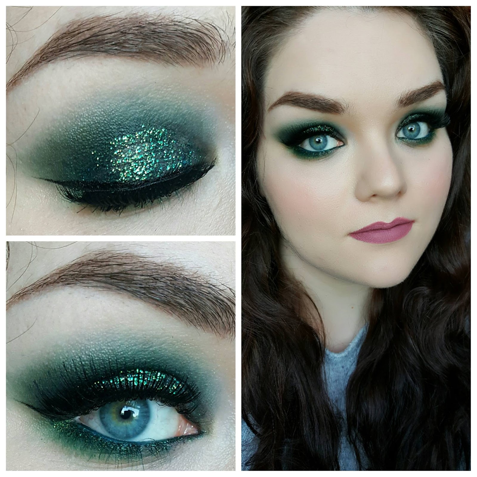 Glittery Green Goddess Makeup Tutorial.