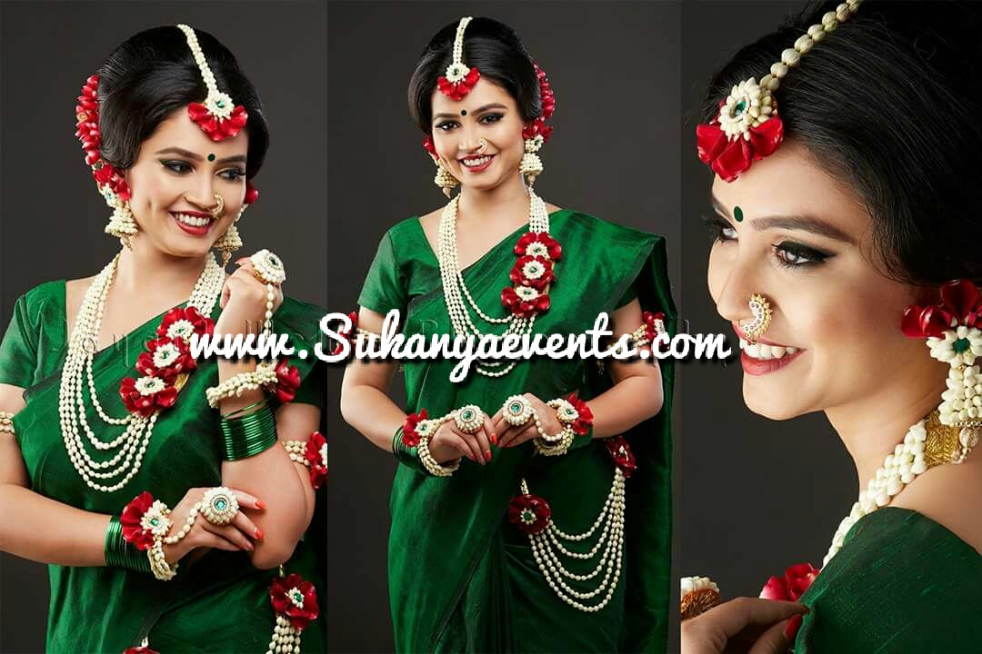 Flower Jewellery For Dohale Jevan & Baby Shower | Haldi - Mehendi | Sukanya